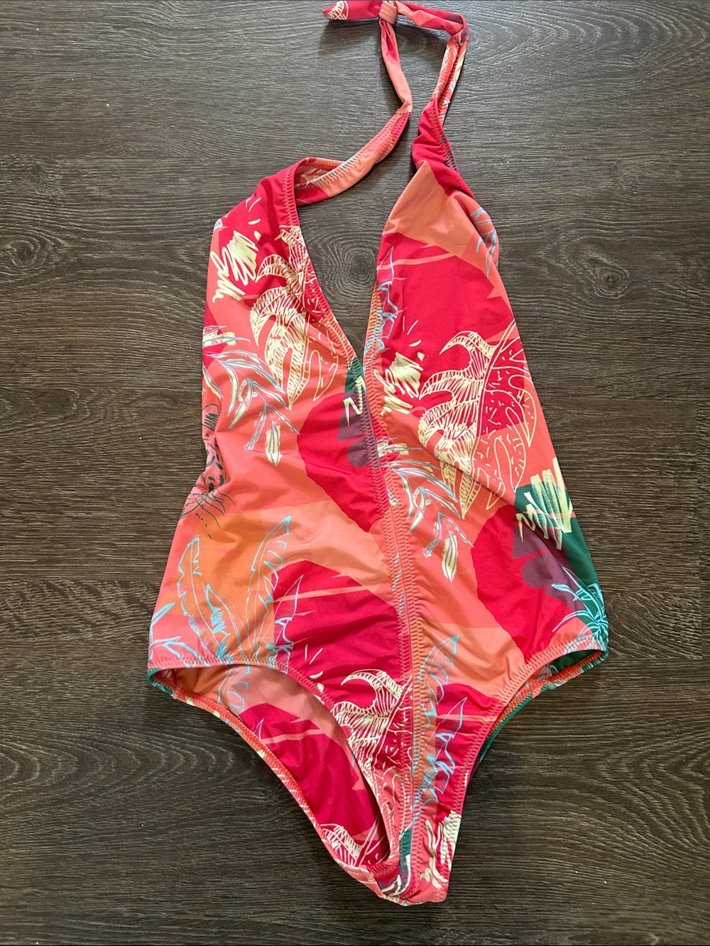 Taj by Sabrina Crippa Coral Tropical Print One-Piece Swimsuit